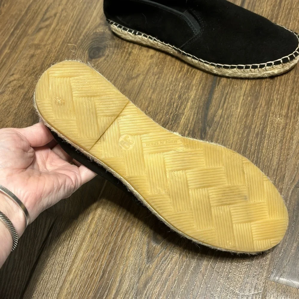 Free People black suede espadrilles size 8